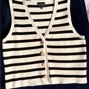 Striped Black and White Women's Top